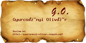 Gyurcsányi Olivér névjegykártya